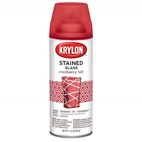 STAINED GLS CRANBERRY RED