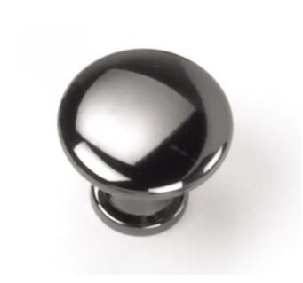 7/8" KNOB BUTTON-BLK NKL