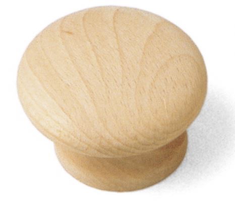 1-3/4" WOOD MUSHROOM KNOB