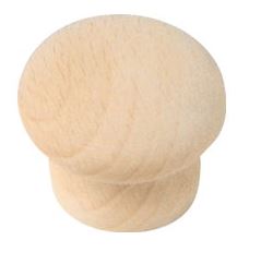 1-1/2" WOOD MUSHROOM KNOB
