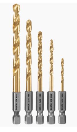 5pc IMPACT TITANIUM DRILL BT SET
