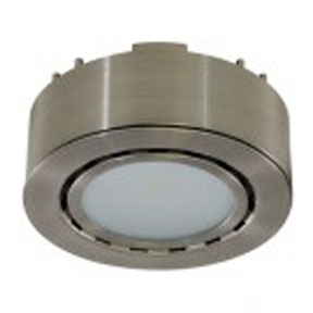 LED SINGLE PUCK, MATTE NICKEL