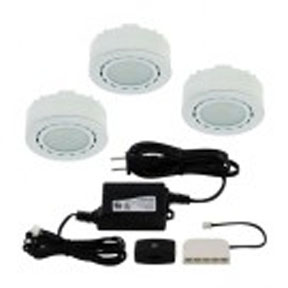 LED 3 PUCK KIT, WHITE