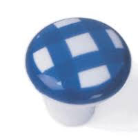 1-1/2" PORC KNOB TATTERSAL NAVY*