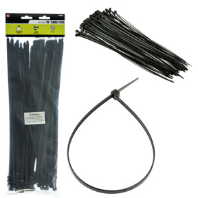 16"x7.9mm CABLE BLACK 100pc