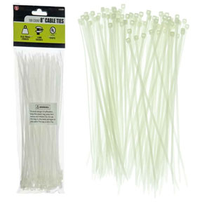 8"x3.6mm CABLETIES&nbsp;&nbsp;NATURL 100pc