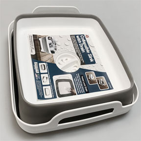 CLLPSBLE WHT/GRY SINK W/DR