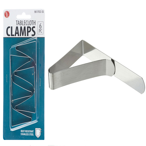 TABLECLOTH CLAMPS SET STNLSS 6pc