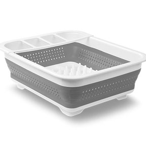 COLLAPSIBLE DISH RACK wht