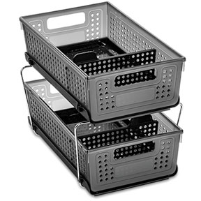 2-TIER ORGANIZER wDIVIDR grey