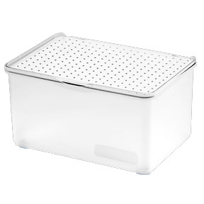 MEDIUM LID BIN BLUE
