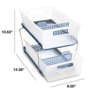 2 TIER BATH ORGANIZER Blue