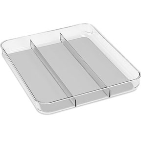 CLEAR BASIC LRG SLIVERWARE-LT GR
