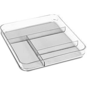 CLEAR BASIC LRG SLIVERWARE-LT GY