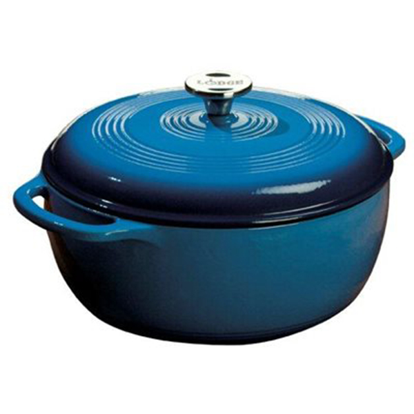 6 QT BLUE ENAMELED C.IRON D.OVEN