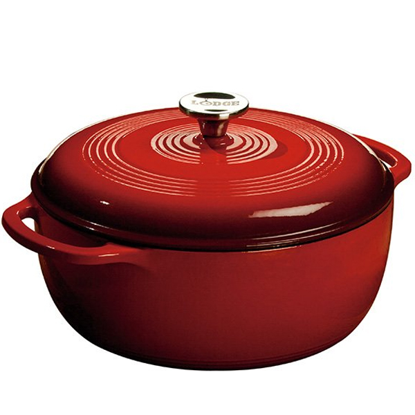 6 QT RED ENAMELED C.IRON D.OVEN