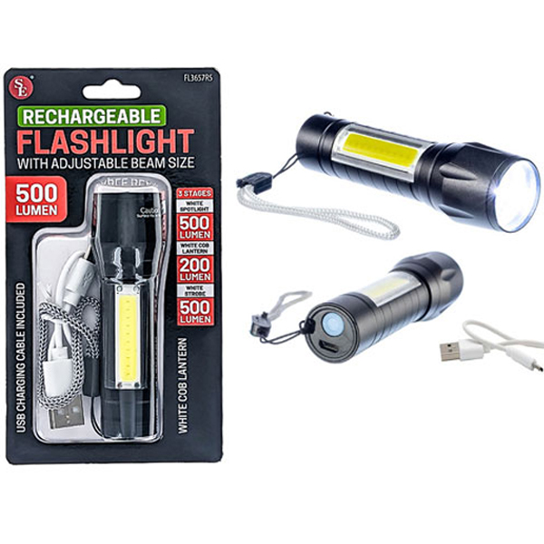 RECHRG USB FLASHLIGHT ADJBEAM