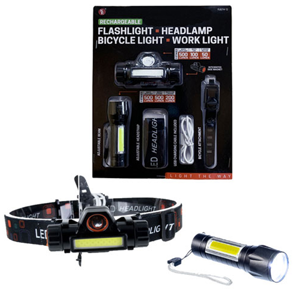 RECHARGABL HEAD LAMP 3in1