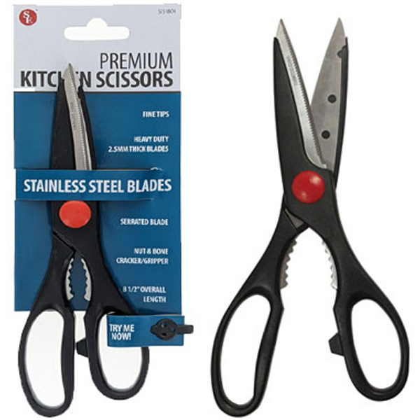 PRMIUM BLK KITCHEN SCISSOR 8.5"