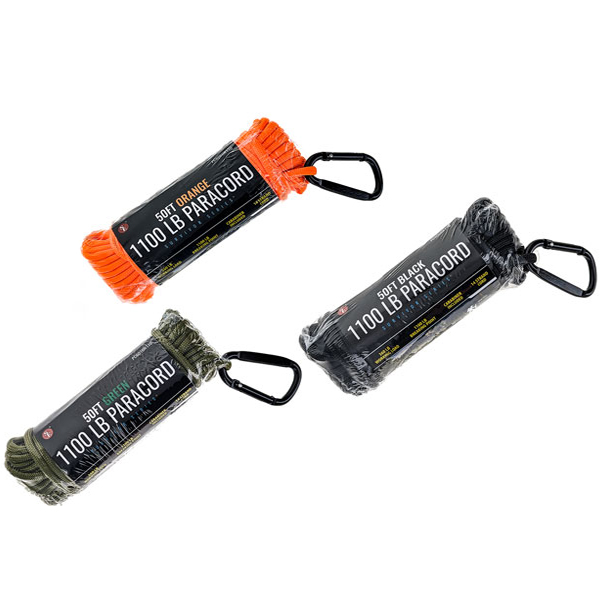 50' PARACORD wCARABINER 1100LB