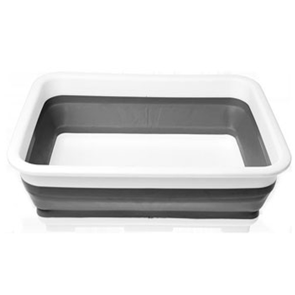 CLLPSBLE TUB WHT/GRY 15x10.75"