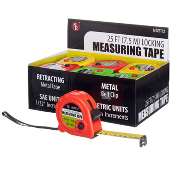 25'/1" LOCKING MEASURING TAPE