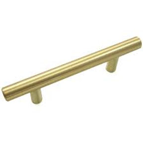 3" STEEL T-BAR PULL-STN BRASS