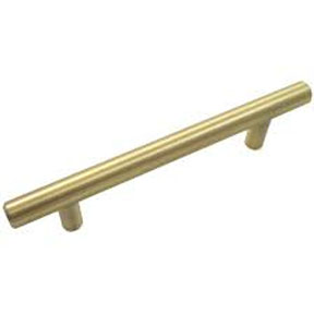 4" STEEL T-BAR PULL-STN BRASS