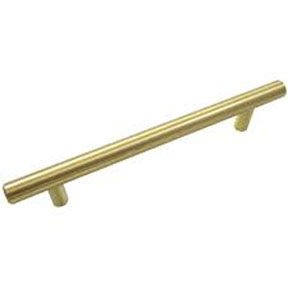 128mm STEEL T-BAR PULL-STN BRASS