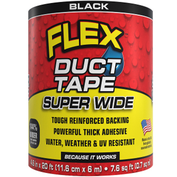 FLEX DUCT TAPE 4.6"X20' BLACK
