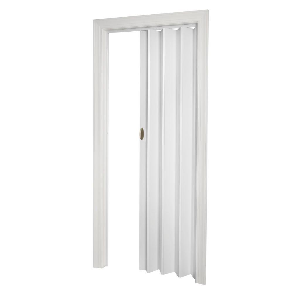 36x80 PVC ACCORDION DOOR WHITE