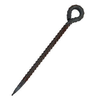 #4 REBAR STAKE w/ EYE HOOK 12"
