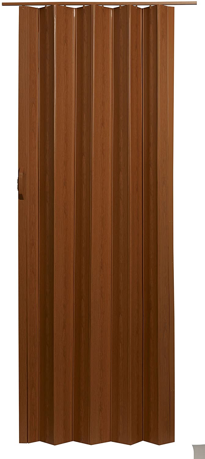 48x80 PVC ACCORDION DOOR TEAK