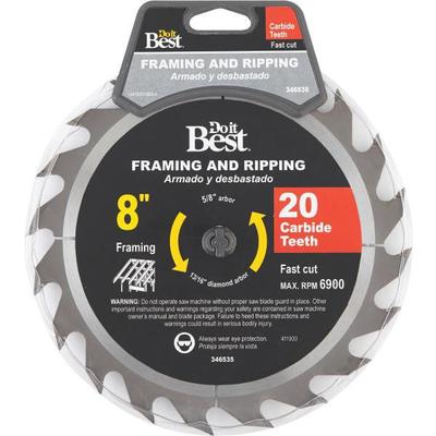 8", 20T DIB CIRCULAR BLADE