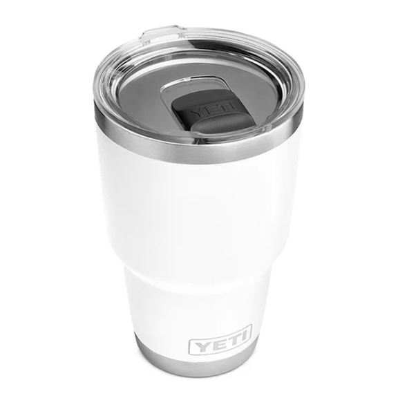 30oz RAMBLR TUMBLER w/ MAGSLIDER LID WHITE