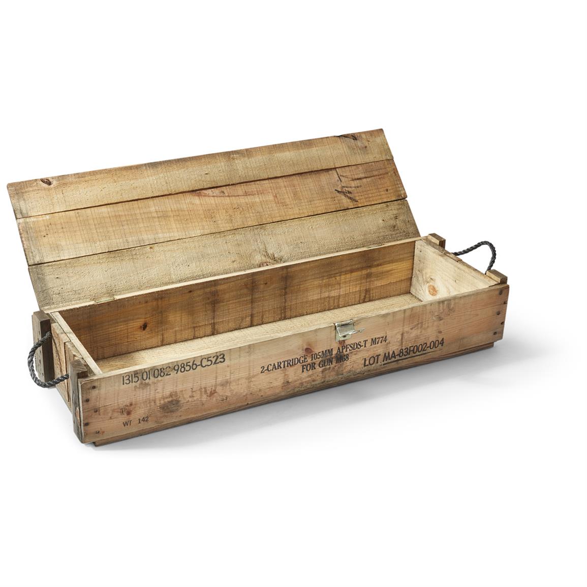 USED WOODEN ARTILLERY CRATE