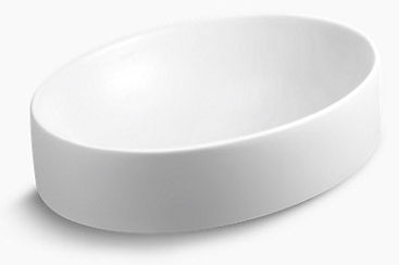 CHALICE OVAL UNDER COUNTER WHITE