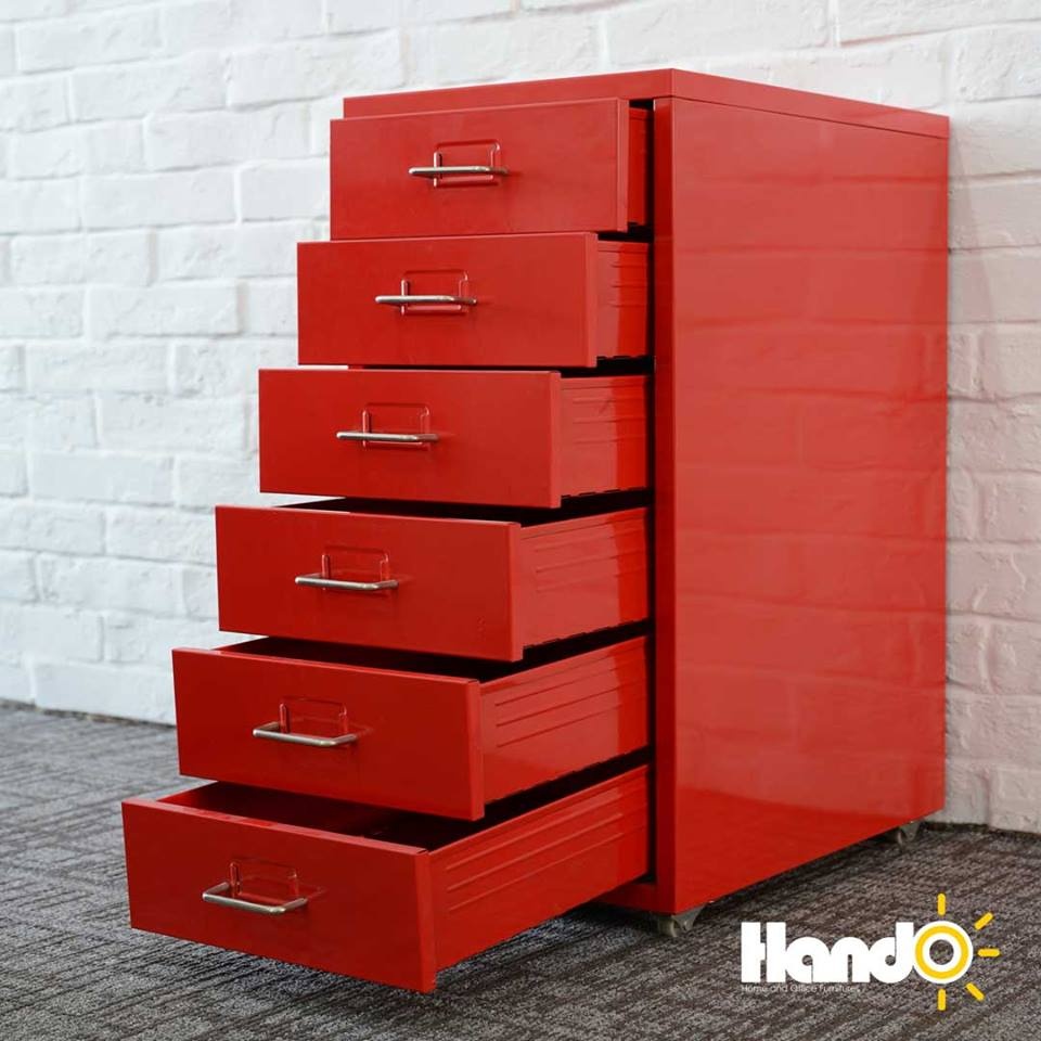 6-STAGE DRAWER CABINET-RED