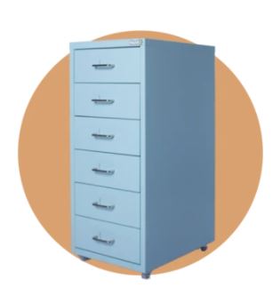 6-STAGE DRAWER CABINET-TEAL