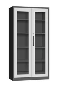 FULL GLASS CABINET GREY