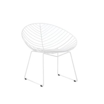 TORI ACCENT MTL WIRE CHAIR WHITE