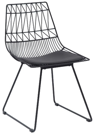 ARLO SIDE WIRE CHAIR BLACK