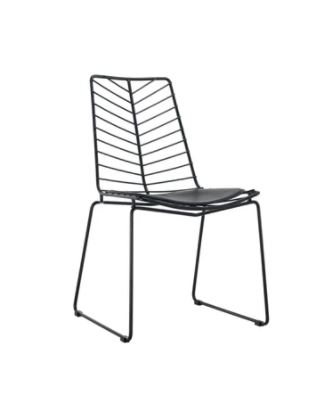 TORI SIDE CHAIR MTL WIRE BLACK