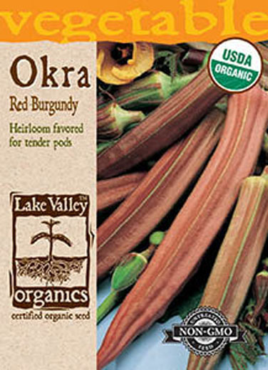 ORGANIC OKRA RED BURGUNDY