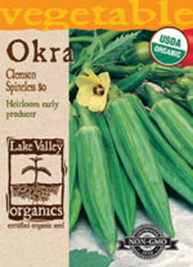 ORGANIC OKRA CLEMSON SPINELESS 8