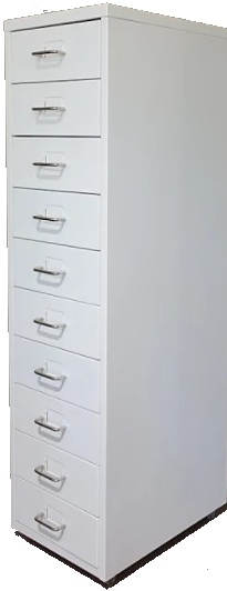 10-STAGE DRAWER CABINET-WHITE