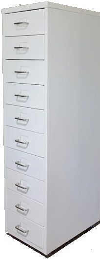 10-STAGE DRAWER CABINET-WHITE