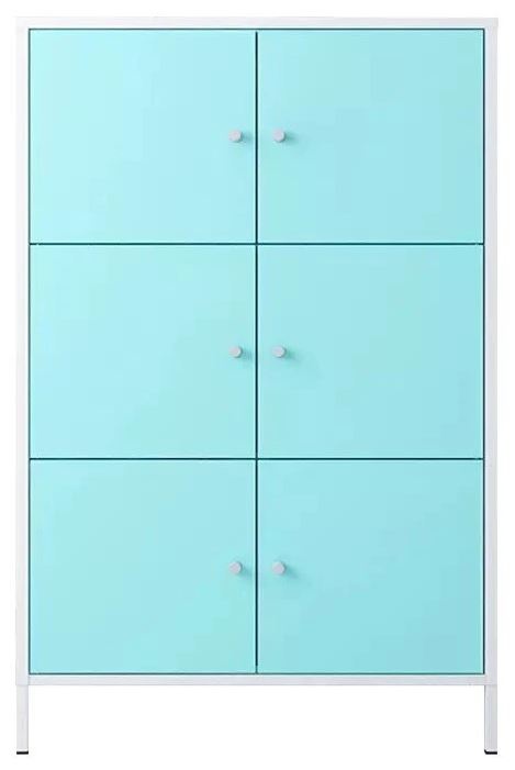 6-DOOR 3-LAYER CABINET TEAL