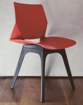 ISELLE PVC CHAIR RED