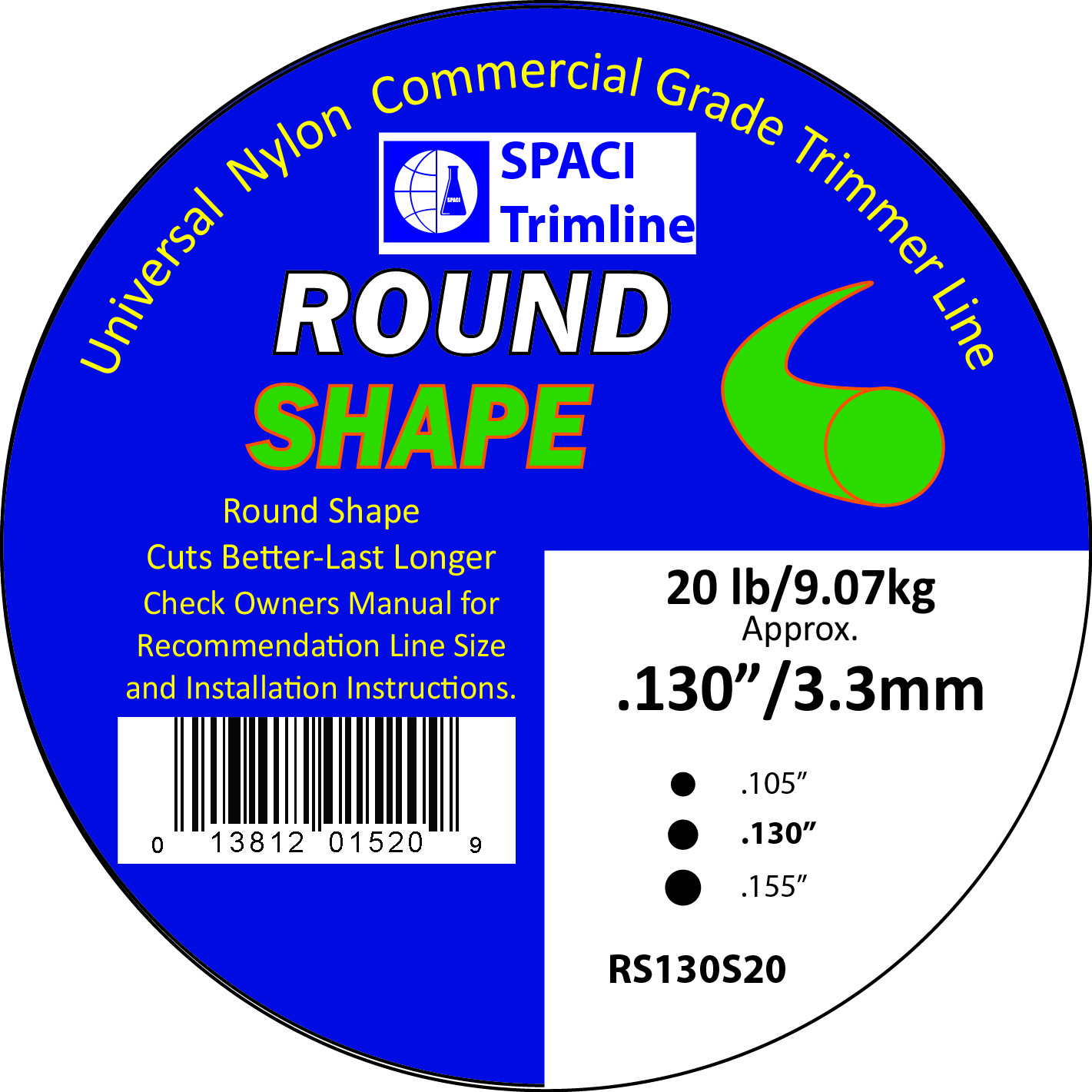 .130x20# TB ROUND TRIMMER LINE**